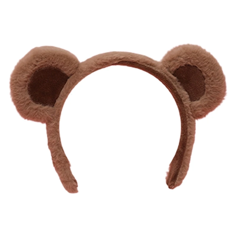 M2EA Women Plush Bear Lolita Headbands Animal Ears Headdress Furry Anime for Halloween Christmas Cosplay Accessories