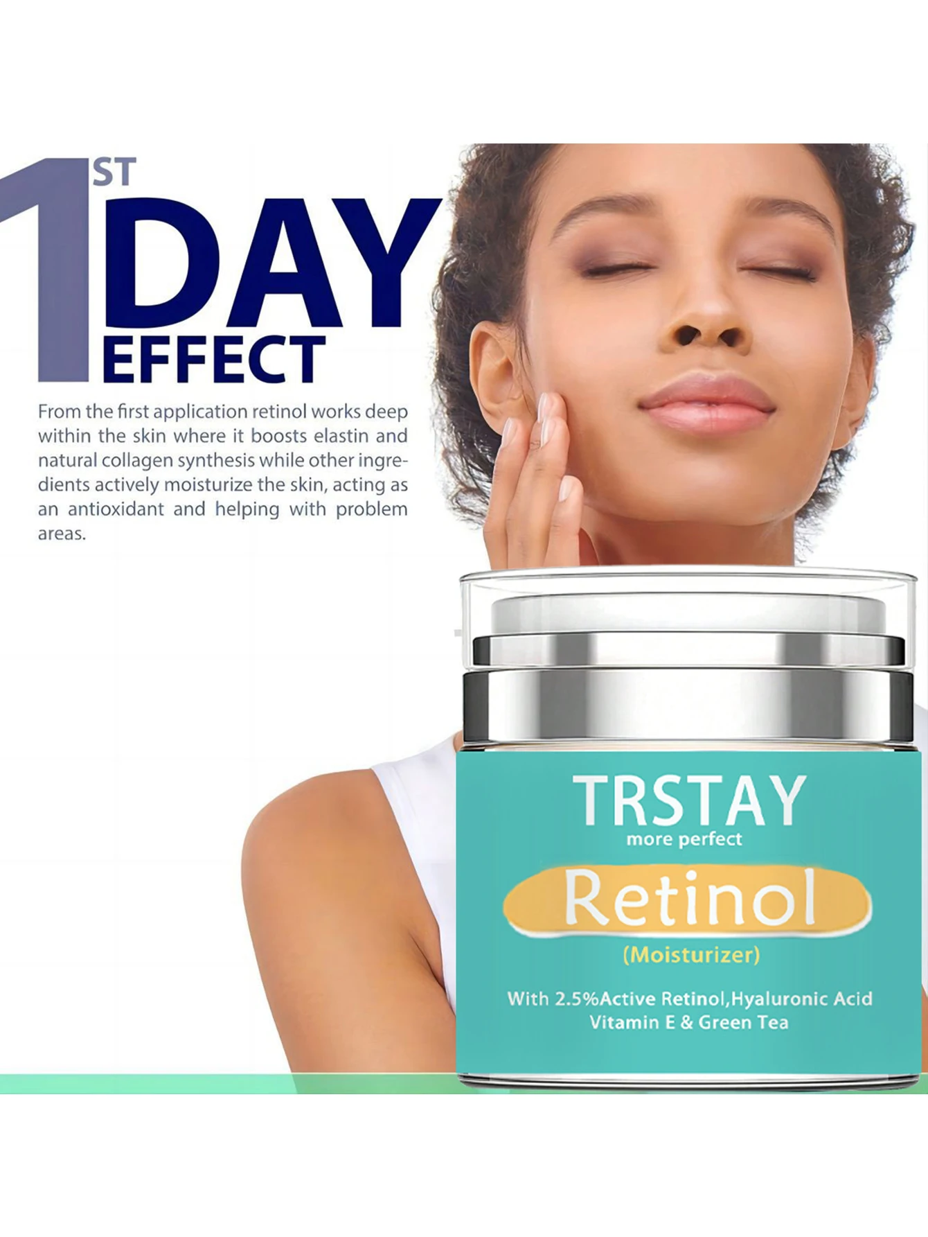 With 2.5%Active Retinol,Hyaluronic Acid Vitamin E & Green Tea White Rice Facial Essence Hyaluronic Acid Essence shrinks pores an