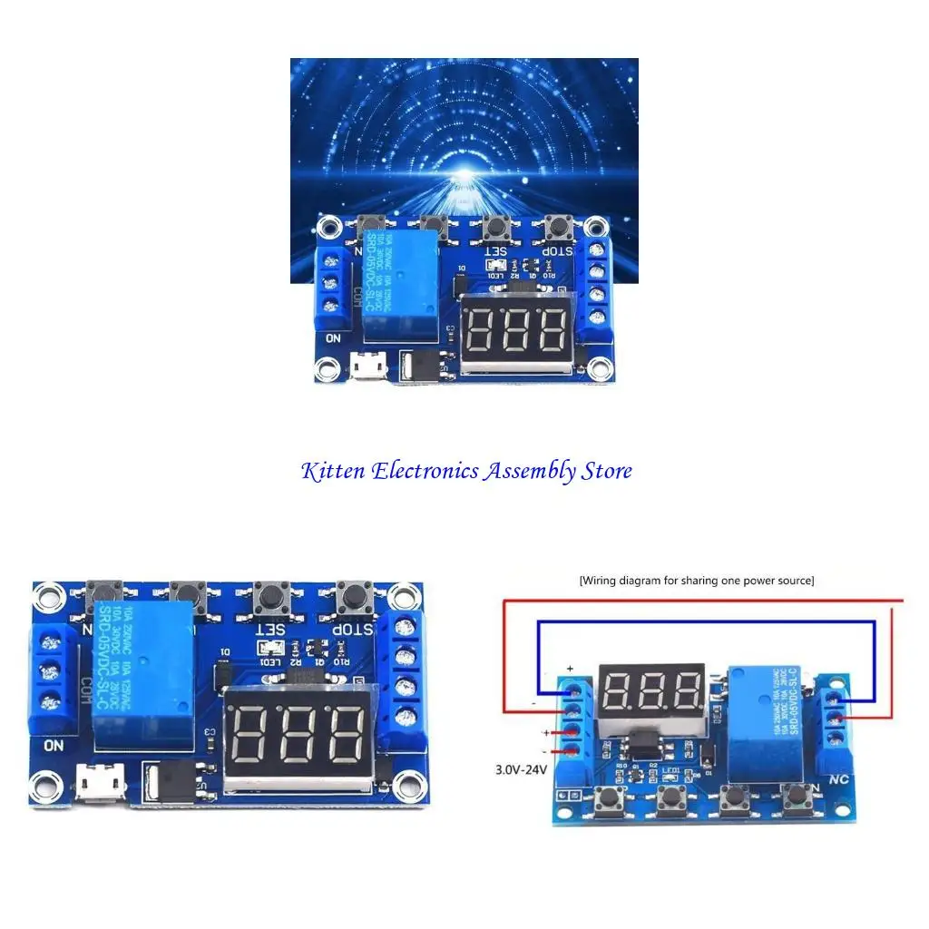 96GD MultiModes DC6-30V Timer RelayModule Timer Module for Precise Delay and Cycling