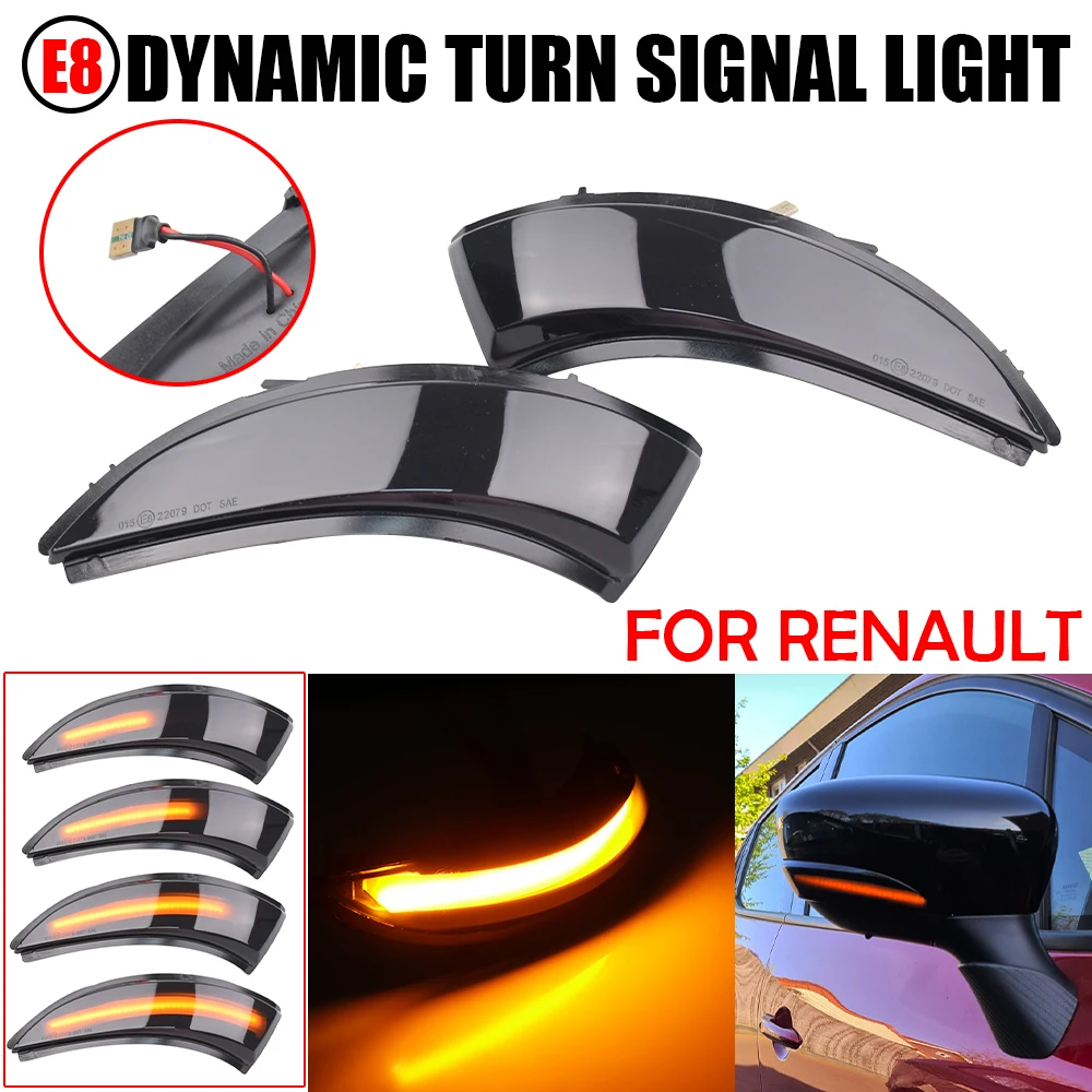 Dynamic Blinker for Renault KAPTUR CAPTUR J5 H5 Clio IV MK4 4 Lutecia Grandtour LED Turn Signal 2013 2014 2015 2016 light