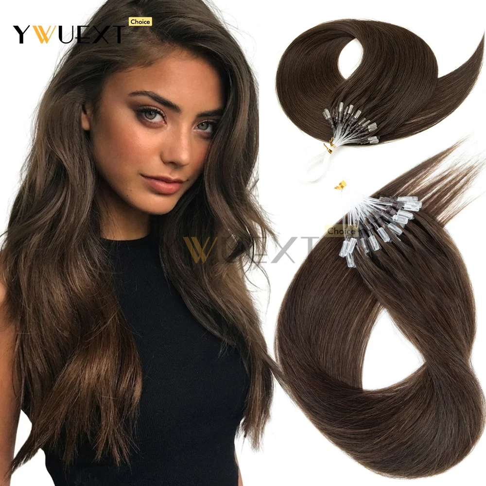 30G-50G Micro Loop Human Hair Extensions 12-20inches Invisible Straight Microlink Hair for Women Salon Quality Easy to Wear