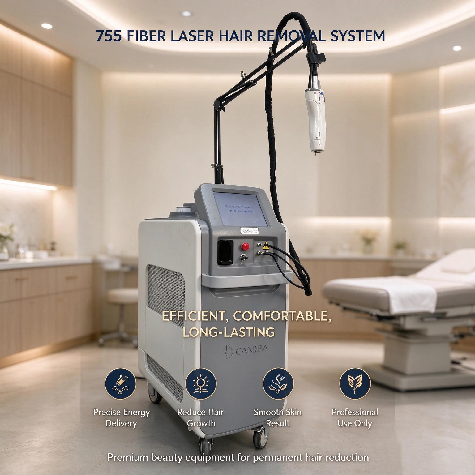 11.11 Hot Sale Alexandrite Laser Hair Removal Machine 755nm 1064nm Long Pulse Sapphire Handle Fiber Optic Skin Rejuvenation Salo