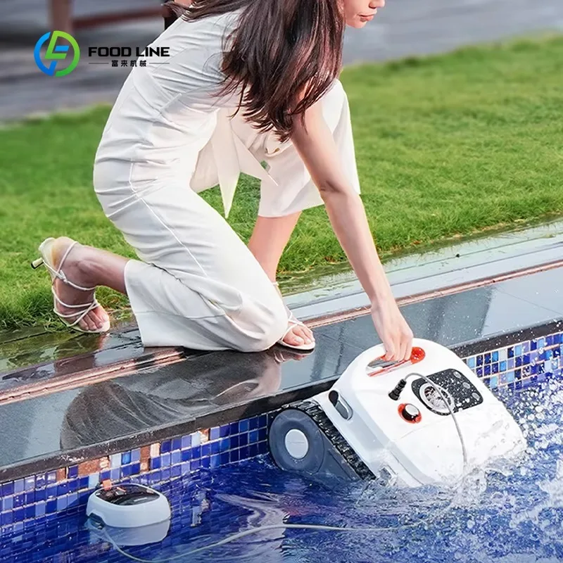 Intelligent Automatic Swimming Pool Robot Vacuum Cleaner with Smart Navigation and Powerful Suction for Deep Pool Cleaning