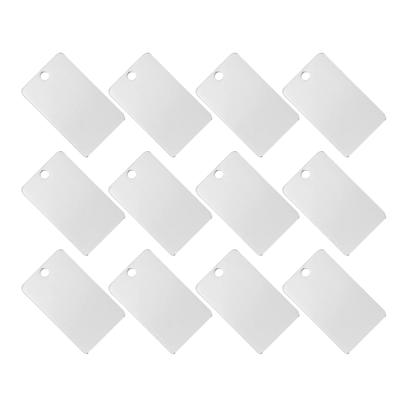 

25pcs Stainless Steel Keychain Blanks Mirror Polished Durable Clasp Keychains For Stamping Engraving Rectangle