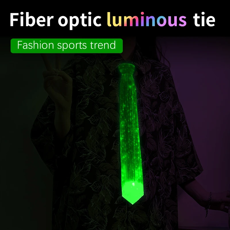 

Fiber Optic Tie Nightclub Dancing LED Luminous Bow Tie Bar Party Flashing Tie Creative Colorful Glowing Suit Tie