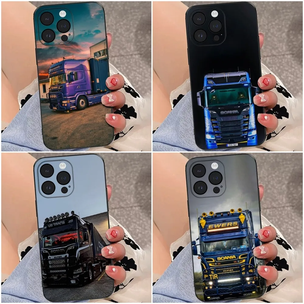 

V8-Truck-SAAB-S Phone Case For iPhone 16e,16se4,16,15,14,13,12,Pro,Max,11,Plus,XR,XS Max Shockproof Silicone Soft Shell