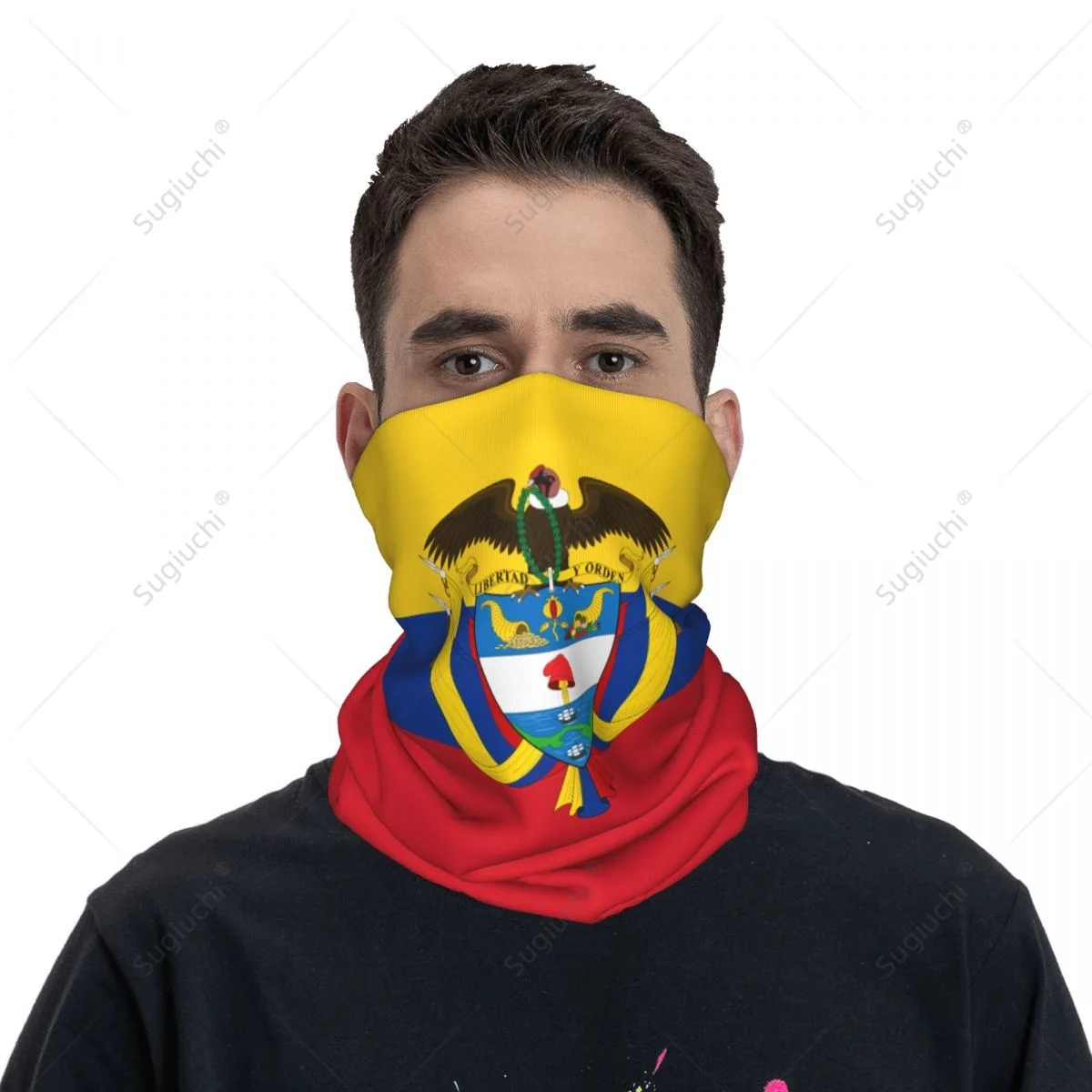 Unisex Colombia Vlag Halsdoek Sjaal Hals Gezichtsmasker Sjaals Halswarmer Naadloze Bandana Hoofddeksels Fietsen Wandelen