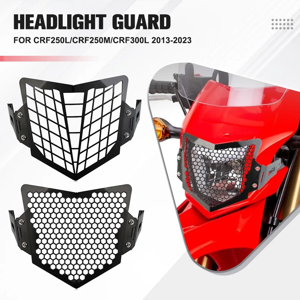

Motorcycle Accessories For Honda CRF250L/CRF250M/CRF300L 2013-2014-2023 Headlight Protector Shield Guard Headlamp Mesh Grille﻿