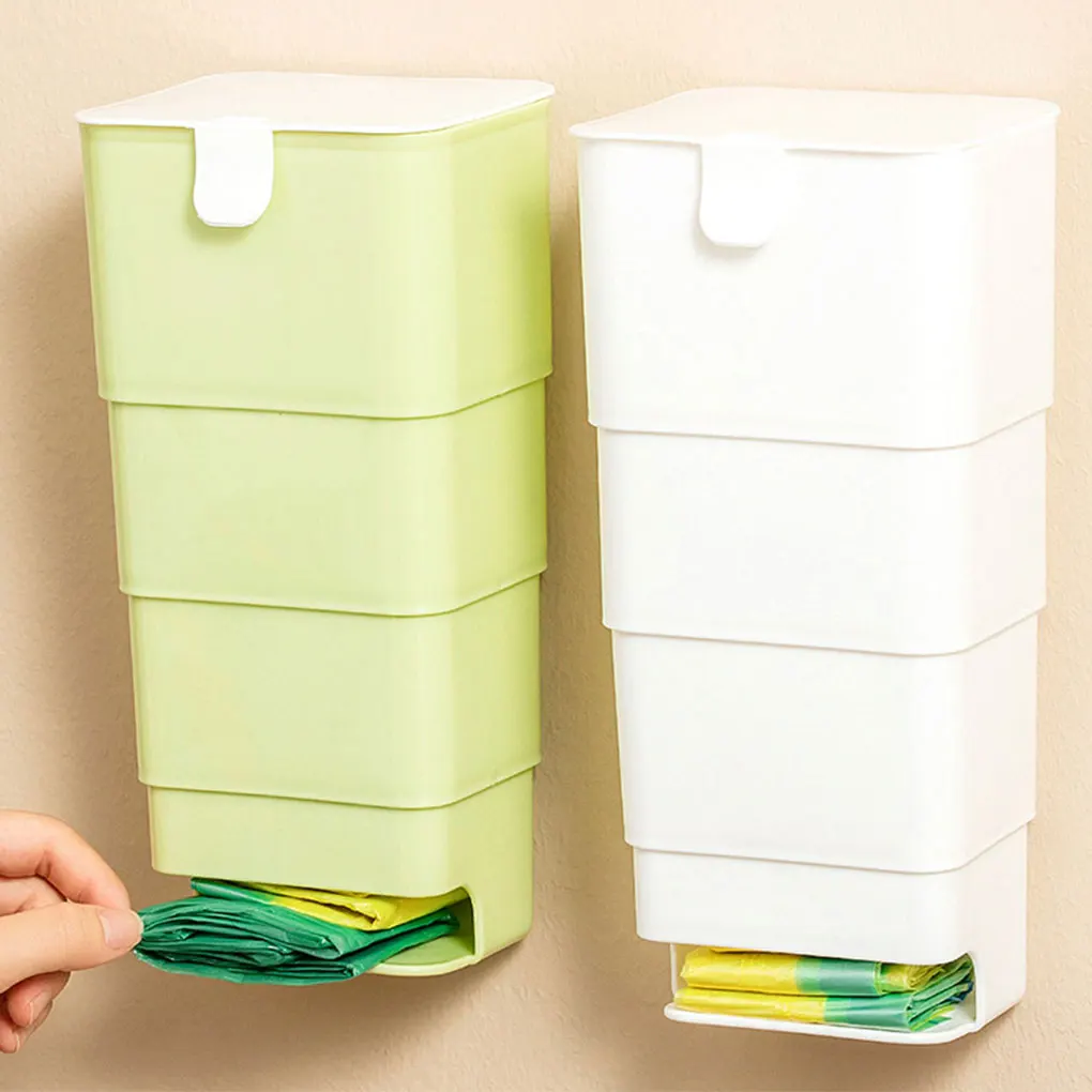 ABS Kitchen Wall Mounted Storage Box Simple Installation Strong Load-bearing Capacity PP Is Sturdy green