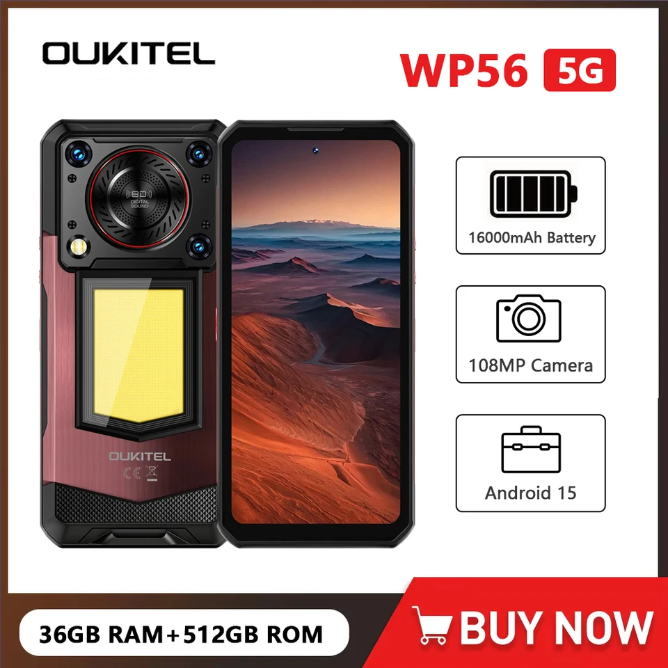 OUKITEL WP56 Rugged 5G Phone 6.8 FHD 120Hz 108MP Camera