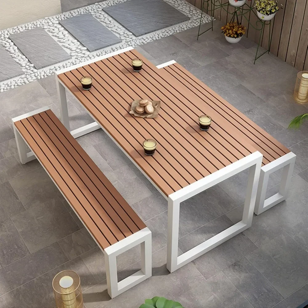 Al Fresco Dining Set: Rustproof Metal Bistro Table and Chairs for Outdoor Use