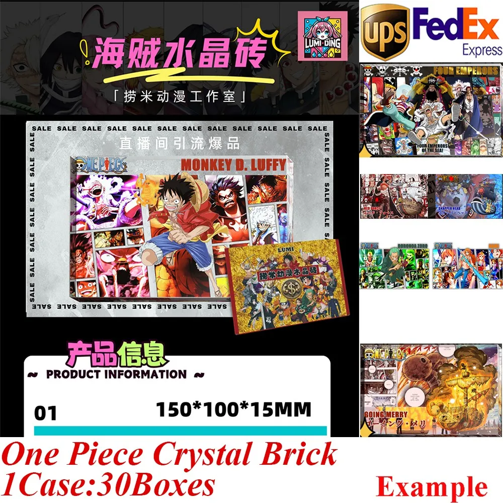 One Piece Acrylic Crystal Brick Lumi Culture Anime Nami Zoro Luffy Boa Hancock Character Game Card Kids Toys And Hobbies Gifts