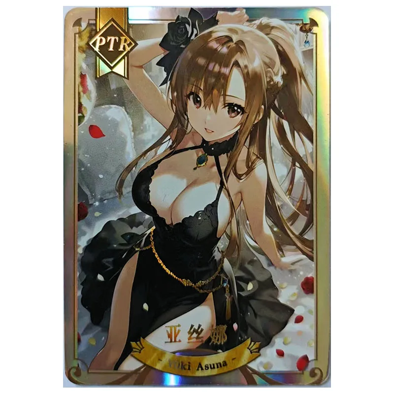 อะนิเมะ Gotde s และ ry Rare PTR Koc c ground cards Tokisaki Kurumi Yae Miko Rem Ram Yuuki Asuna Chika ของเล่นสําหรับ boys วันเกิดปัจจุบัน