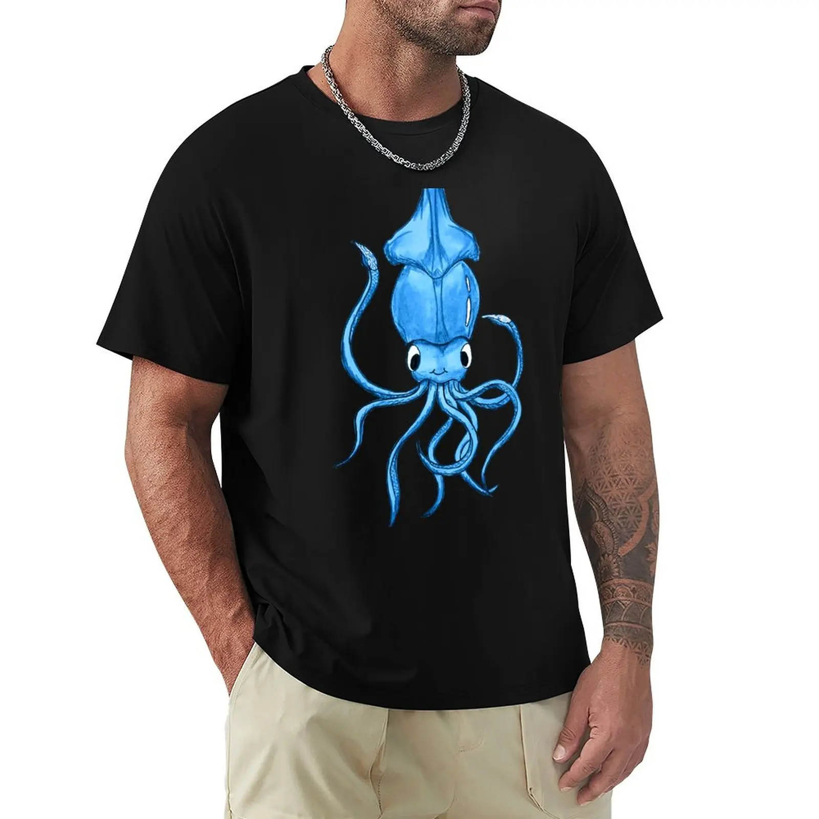 Cute squid, colored sea creatures T-Shirt Stretch Fabric Comfort T-Shirt
