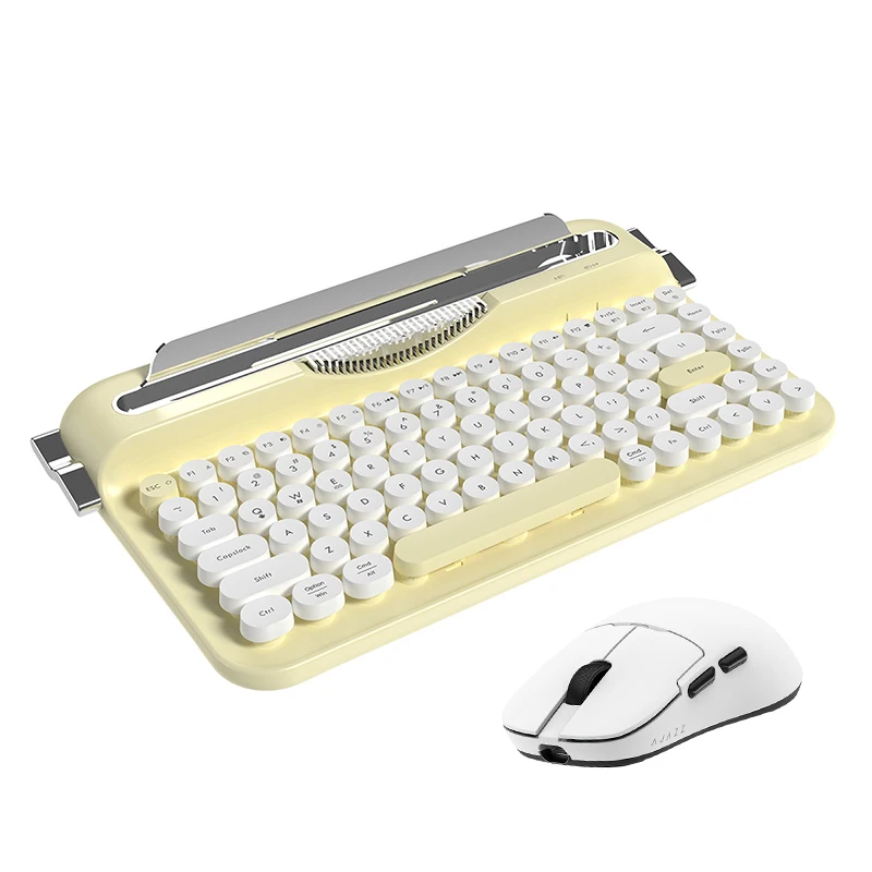 لوحة مفاتيح AJAZZAF84 اللاسلكية 2.4G ذات الوضع المزدوج تأتي مع وصلة متعددة الأجهزة بقوس أخدود ثابت بالإضافة إلى ماوس AJ159PMC، #6