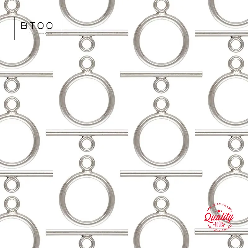 925 Sterling Silver Ring Toggle Set 9mm/11mm Pendant Charm DIY Jewelry Findings for Bracelet & Necklace Clasp