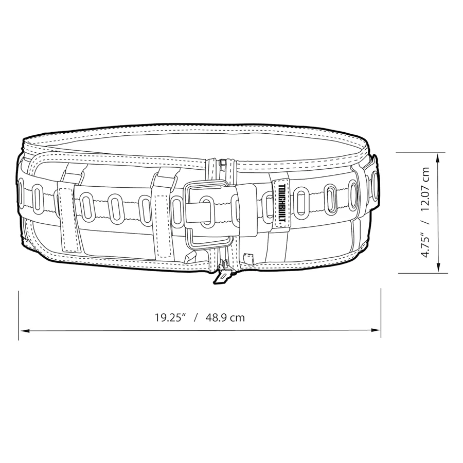 Imagem -02 - Toughbuilt-cinto Acolchoado com Clip Buckle Heavy Duty Cintos de Construção Tb-ct40p