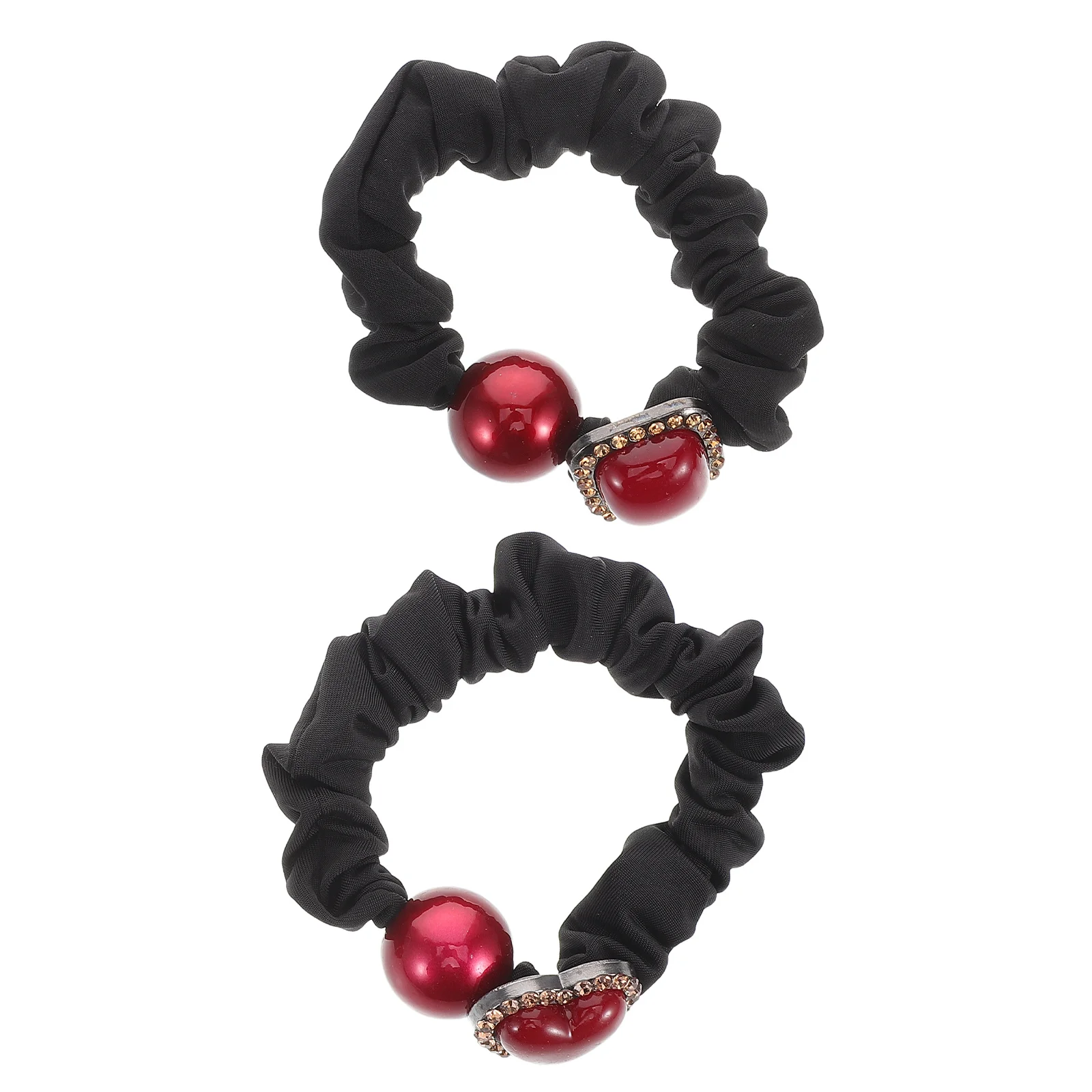 

2 шт. резинки для волос в форме сердца и квадрата, элегантные аксессуары на день Святого Валентина, эластичные ленты для девочек, булочка, хвост, головной убор в форме сердца