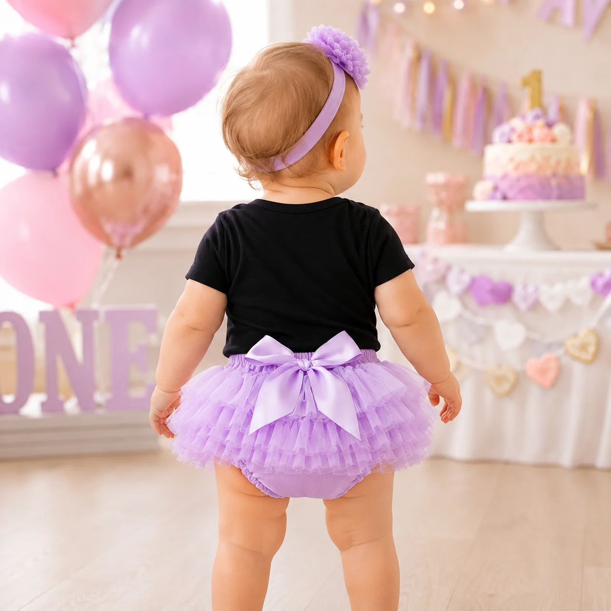 Baby Girl 1st Birthday Outfit 3Pcs One Sweet Celebration Romper Purple Tutu Skirt Flower Headband Set Cake Smash Photo Shoot Pri