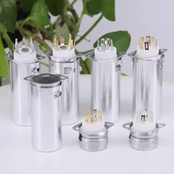 10PCS 7Pin Tube Socket Shield Cover Aluminum For 6X4 6Z4 6AQ5 EC92 EF94 6K4 EZZ91 6X4 EZ90 6AU6 6J4 6J1 6J2 Tube Amplifier