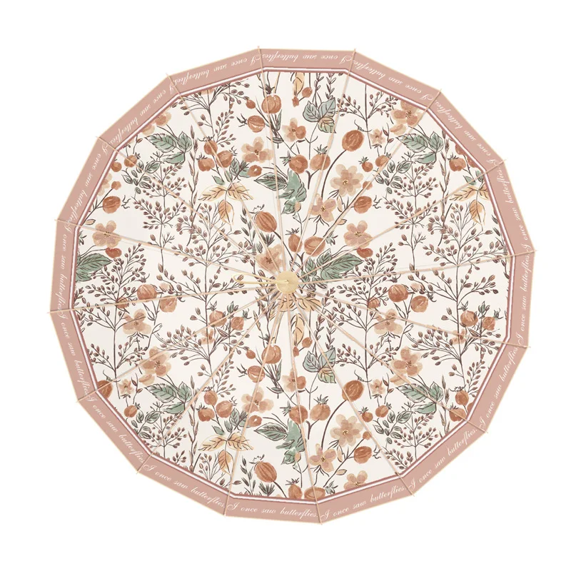 16-bone kleur lijmparaplu, verdikte opvouwbare paraplu, zonnescherm voor dames, zonnig of regenachtig, bescherming tegen de zon