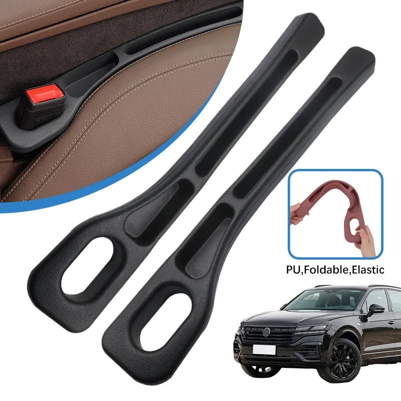 2PCS Seggiolino Auto Gap Filler Tra Sedili Fessura Decorazione Accessori Interni Per VW Touareg 7L 7P CR Touran 1T2 1T3 5T Phaeton