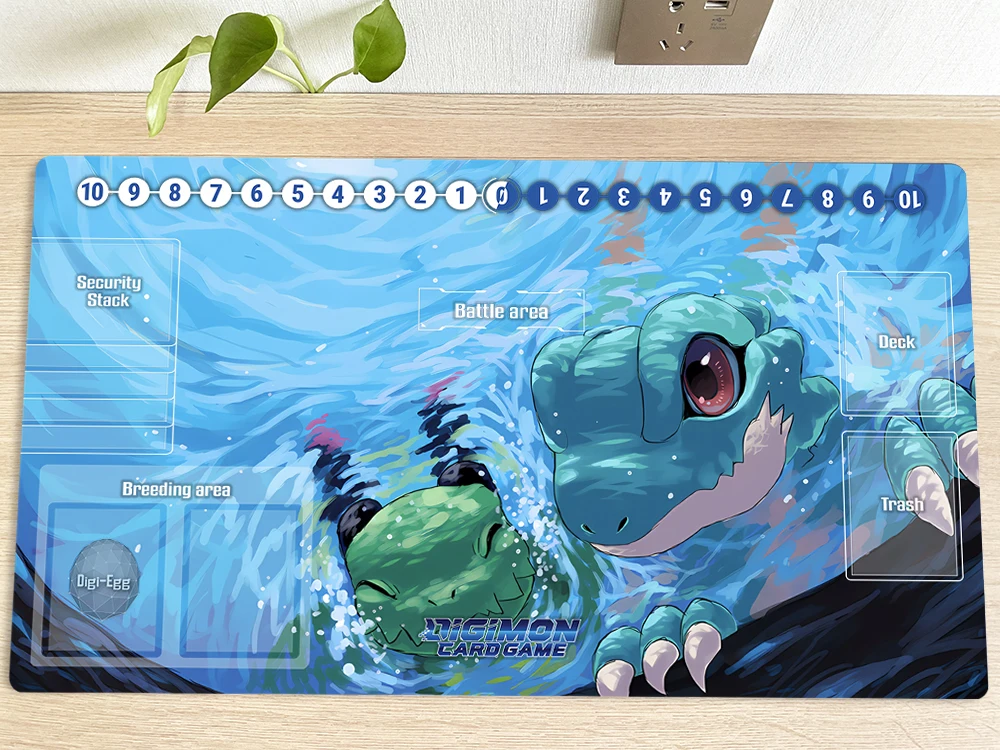 

Digimon Playmat DTCG CCG Mat Dracomon Trading Card Game Mat Desk Table Gaming Play Mat Mouse Pad Mousepad 60x35cm Bag