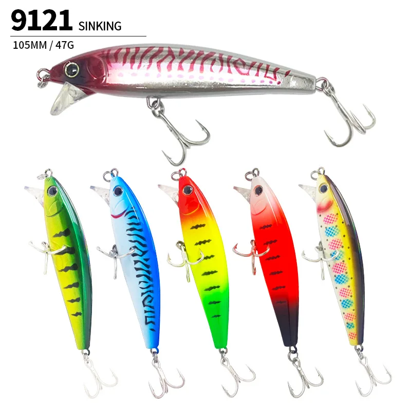 Sinking Pencil 47G 11CM Fishing Lure Weight System Silicone Bait Treble Hook Swimbait Wobbler Tackle Jerkbait Artificial Baits