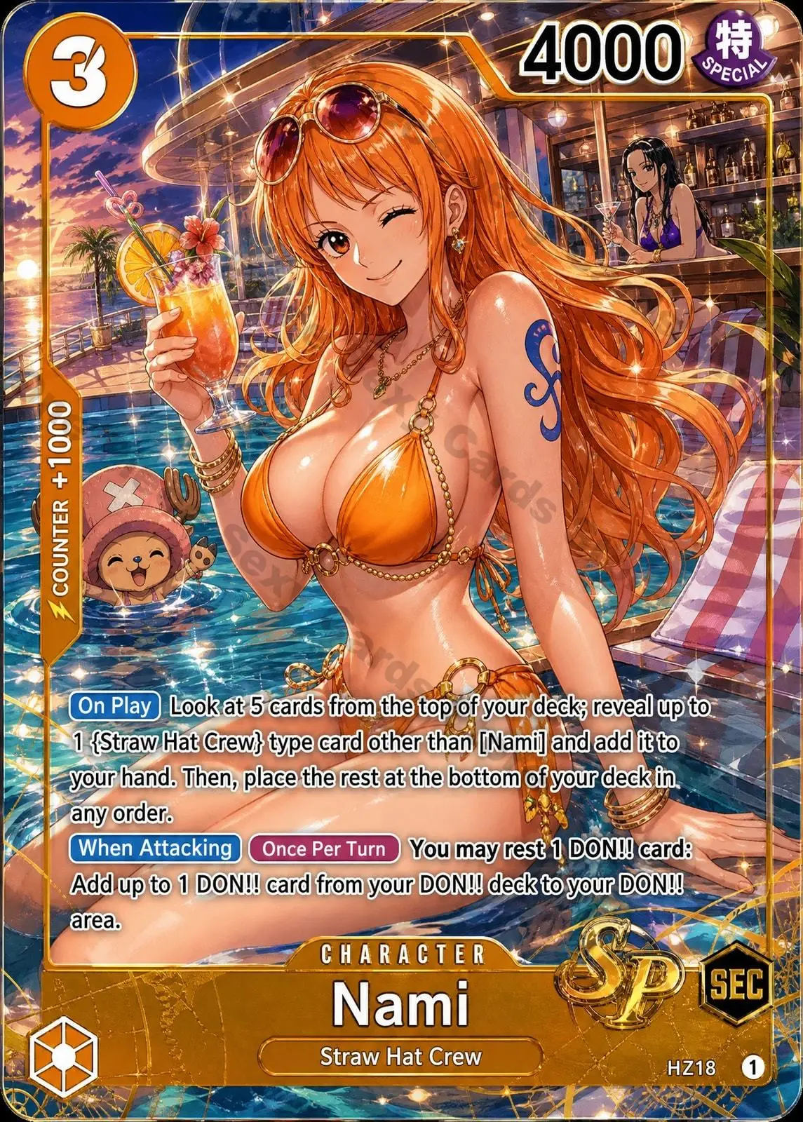 5Pcs One Piece Cards OTCG Card Anime Style Custom Nami Boa Hancock Nico Robin Perona Shirahoshi Cards One Piece Card Game Gift