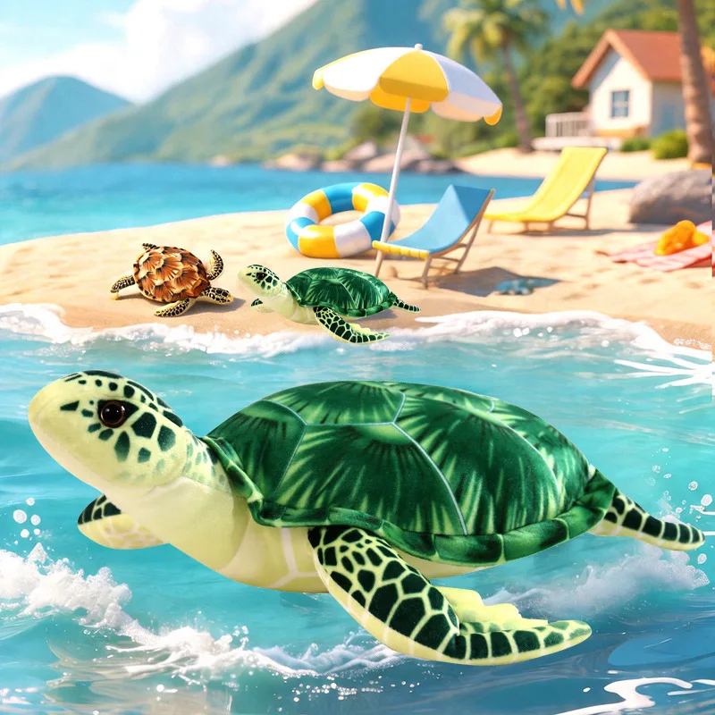 Simulation Lifelike Tortoise Plush Toys Doll Cute Stuffed Animals Sea Turtle Pillow Sofa Cushion for Friends Gifts Home Decor