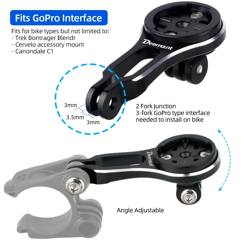 Bike Handlebar Bracket Fits Trek Bontrager Blendr Cervelo Gopro Aluminum Alloy Stand for Garmin Wahoo Bryton IGPSPORT