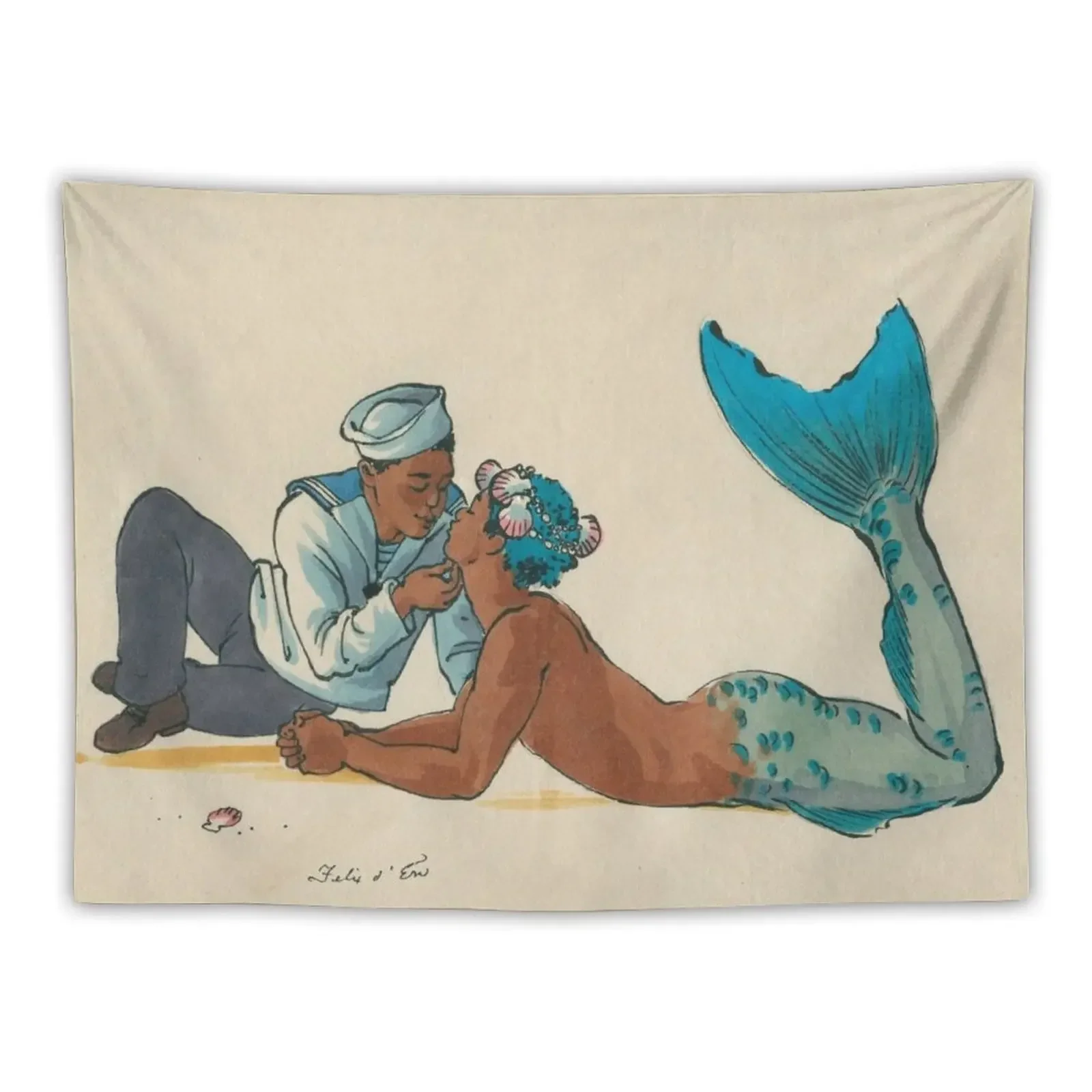 The Siren's Allure Tapestry Room Decor Korean Style Custom Tapestry