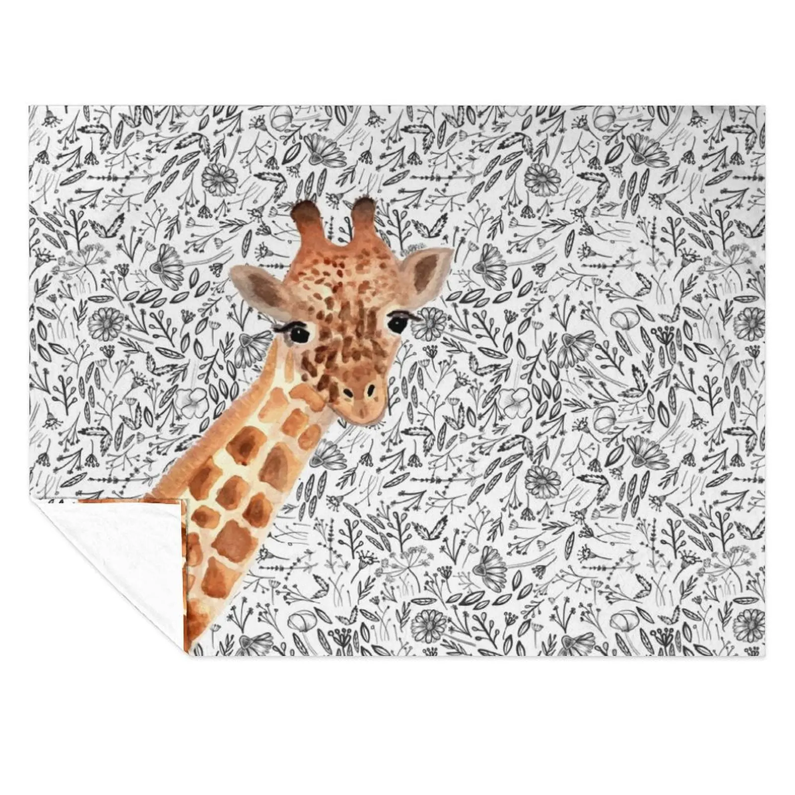 

Watercolor Giraffe Throw Blanket For Baby Extra Large Throw funny gift Blankets