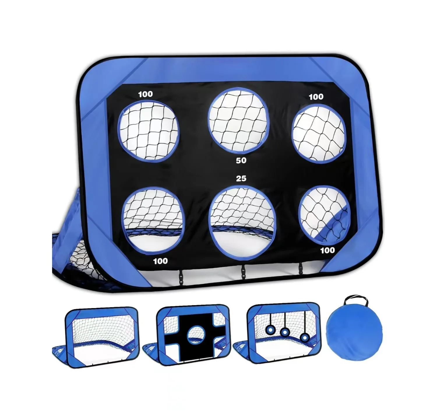 맞춤형 야외 스포츠 축구 골대 접이식 간편하게 펼쳐지는 4-in-1 휴대용 축구 골대