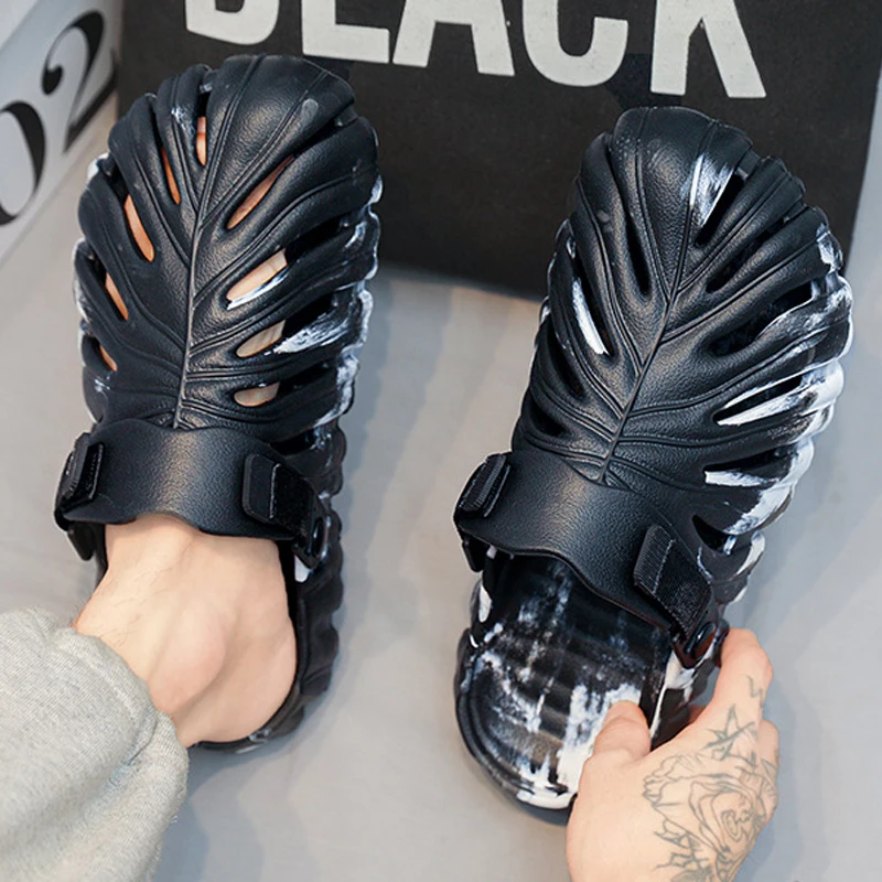 Sandal Wanita Monstera Platform Cloud Lucu Rumah Slide Flip Flop Sandal Menyumbat Musim Panas Wanita Sepatu Rumah Pria Wanita Pantai