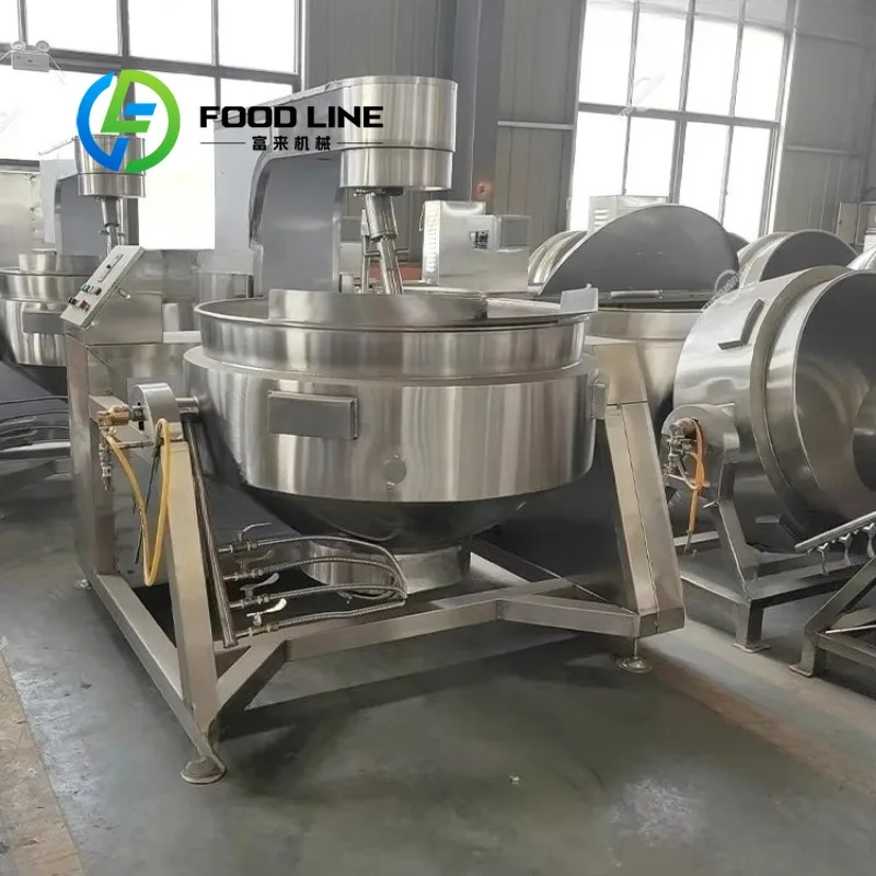 Customized Central Kitchen Equipment Food Cooking Mixer Machine Multi Planetary Jacket Kettle Pot Crisp Crunch Sauce