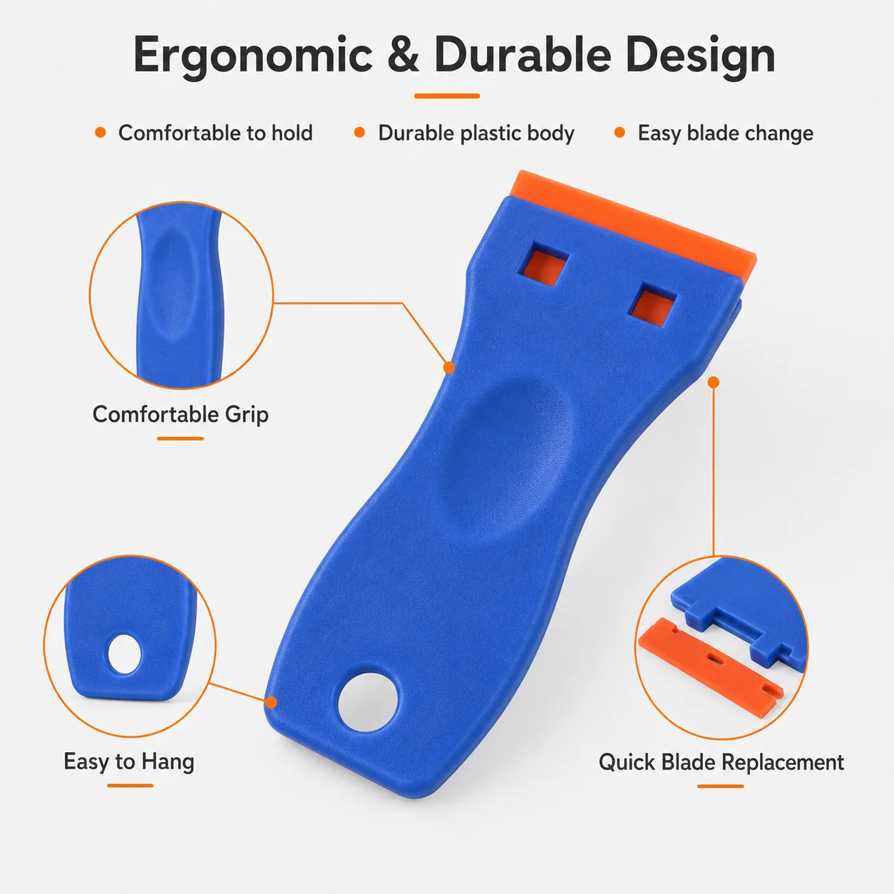 Plastic Razor Blade Scraper Car Sticker Remover Multipurpose Auto Film Applying Tool Glass Window Cleaning Glue Label Decal Tool