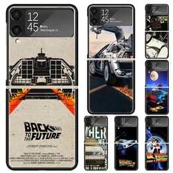 Back To The Future TV Hard PC Phone Case For Samsung Galaxy Z Flip 6 5 4 3 Black Cover ZFlip6 Flip5 Flip4 5G Foldable Print Case