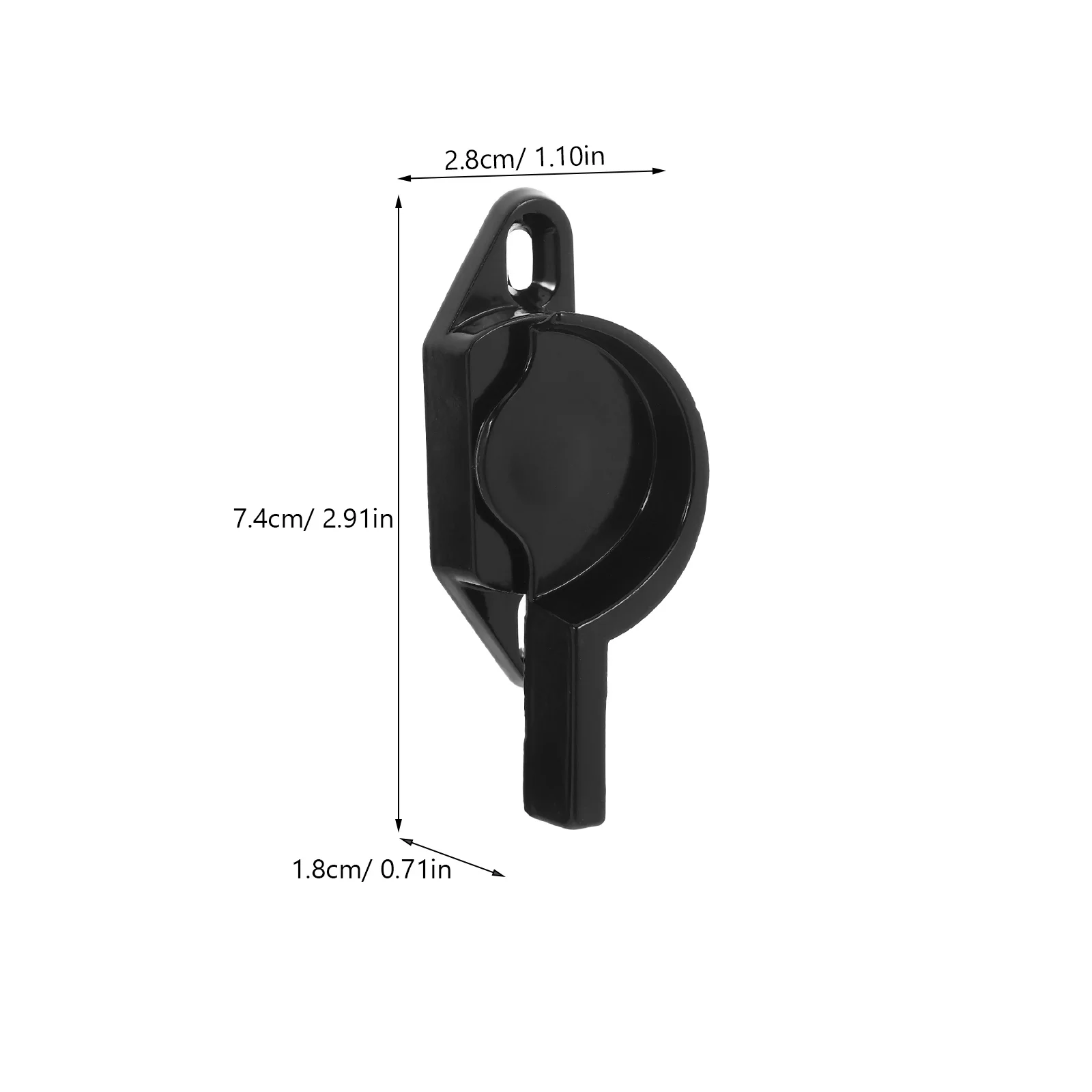 قفل أمان للنافذة المنزلقة من الألومنيوم، قفل باب هلال أسود لقطع غيار الأبواب المنزلقة للنوافذ #5