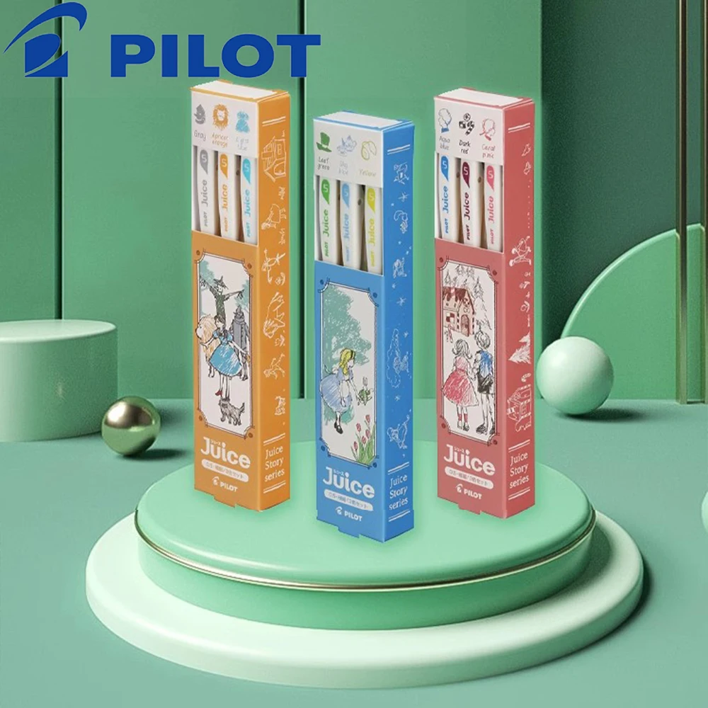 New J Japan PILOT Juice Pen 10th Anniversary Third Play Retro Fairy Tale Town Gel Pen Set 0.5mm Writing Stationery