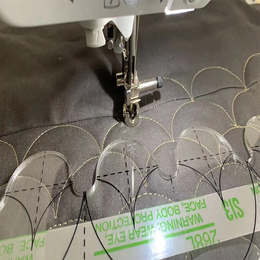 8 kind Quilters templates Ruler Every Curve Circle ruler Set Feather Plume ruler Clamshell ruler for domestic sewing machine