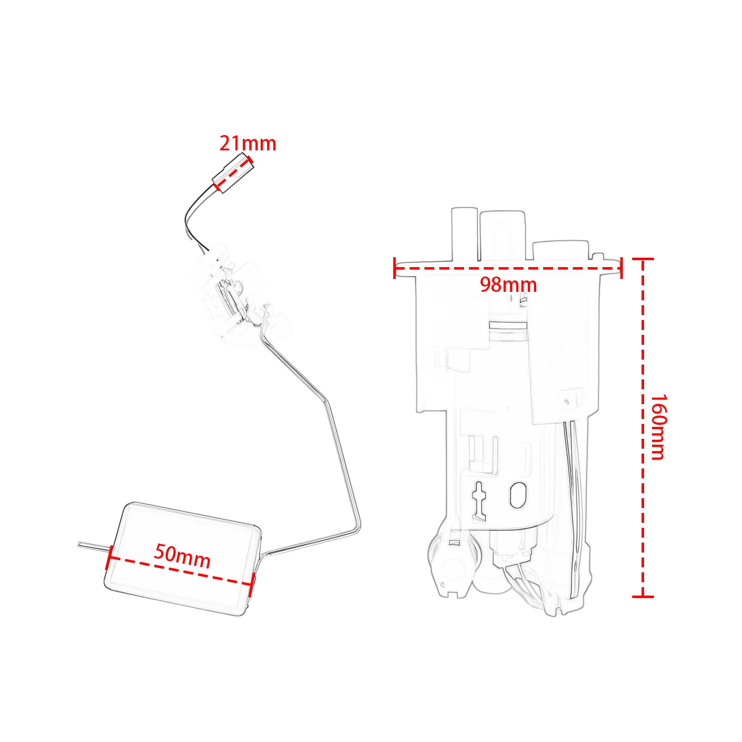 For Yamaha YZF FZ6 Parts Fuel Pump Module Assembly 4C8-13907-00-00 4C8-13907-01-00 5JW-13907-21-00 5JW-13907-22-00 5VX-13907-01