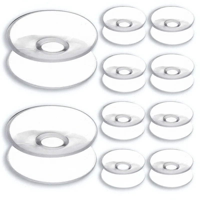 10Pcs 30Mm Double Sided Glass Pads Transparent PVC Suction Holders for Home Bathroom Workshop Moving Sucker Suctin Cup