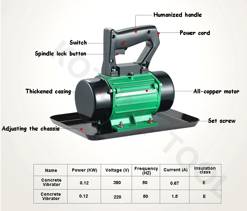 Hand-held Cement Vibrating Troweling Concrete Vibrator Small High Efficiency Concrete Vibrating Trowel Connection Plane Vibrator