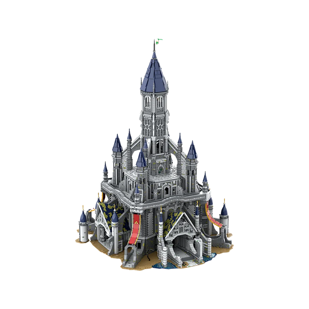 MOC Zeldaed Hyrule Castle Building Blocks Classic Game Scene Architecture Castle Kingdom Bricks Toys For Gift