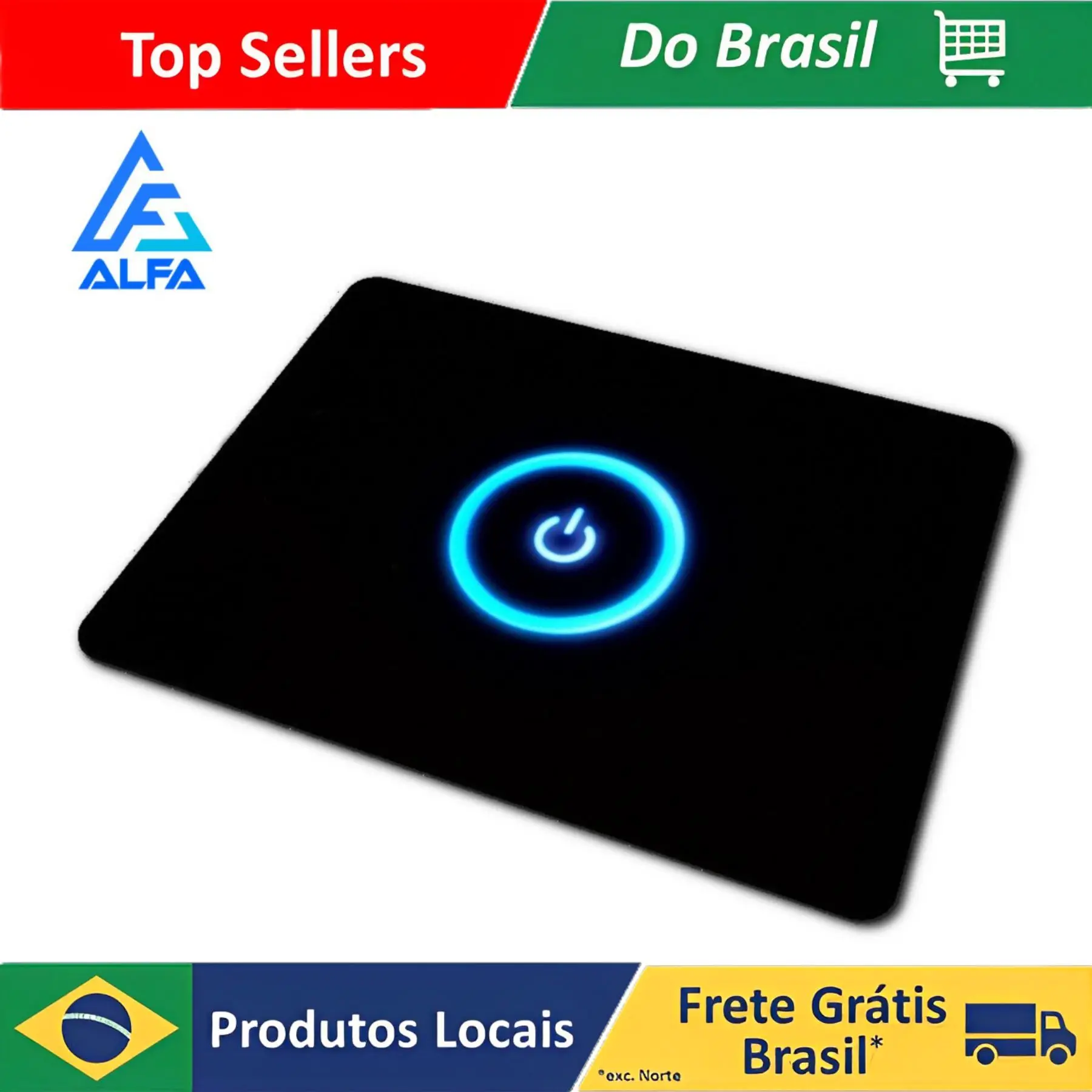 Mouse pad com tecido polytec antiderrapante Exbom MP-2218E SÉRIE PRETO