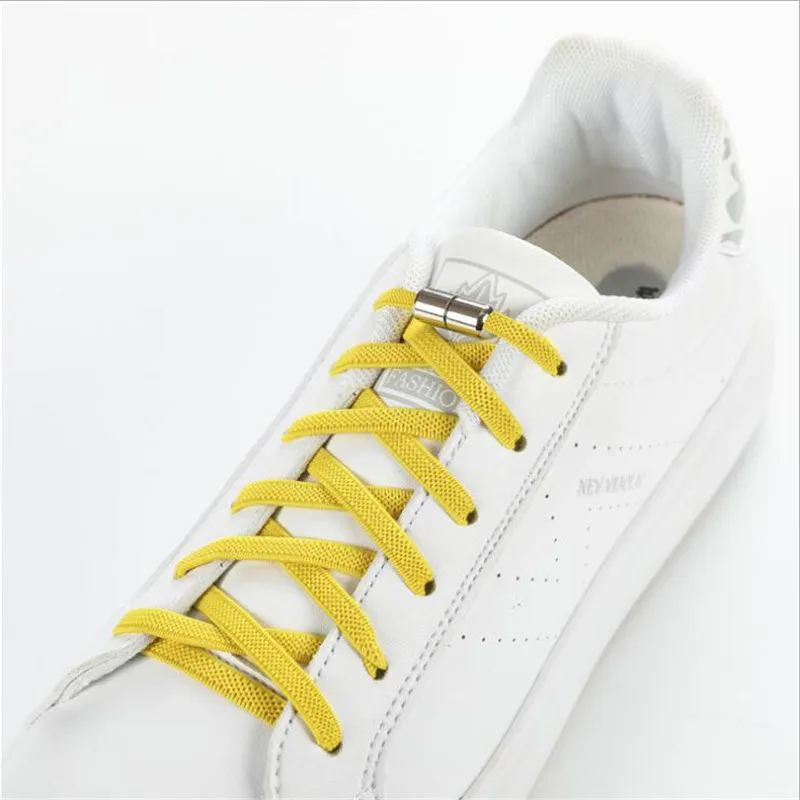 

Elastic Locking Shoelaces Flats No Tie Shoelace Quick Sneakers Locking Shoe laces Kids Adult Women Men Shoes lace Strings