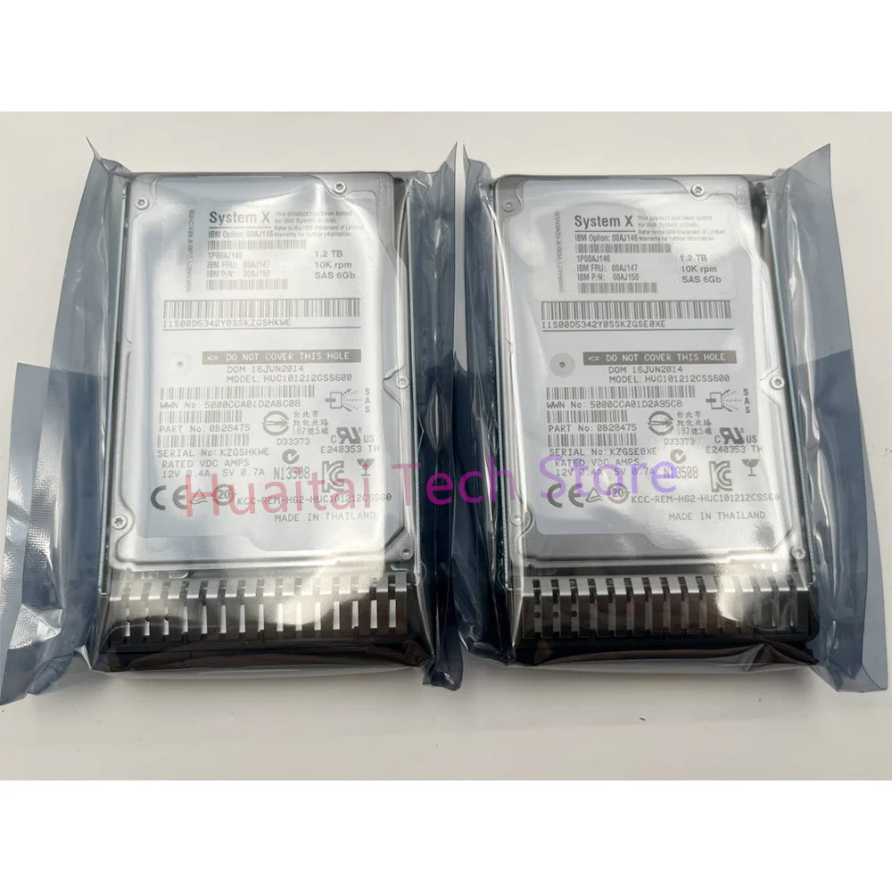 1PCS1PCS For IBM X3650M5 X3550M5 X3650M5 X3550M51.2T 10K SAS hard drive 00AJ147 00AJ146