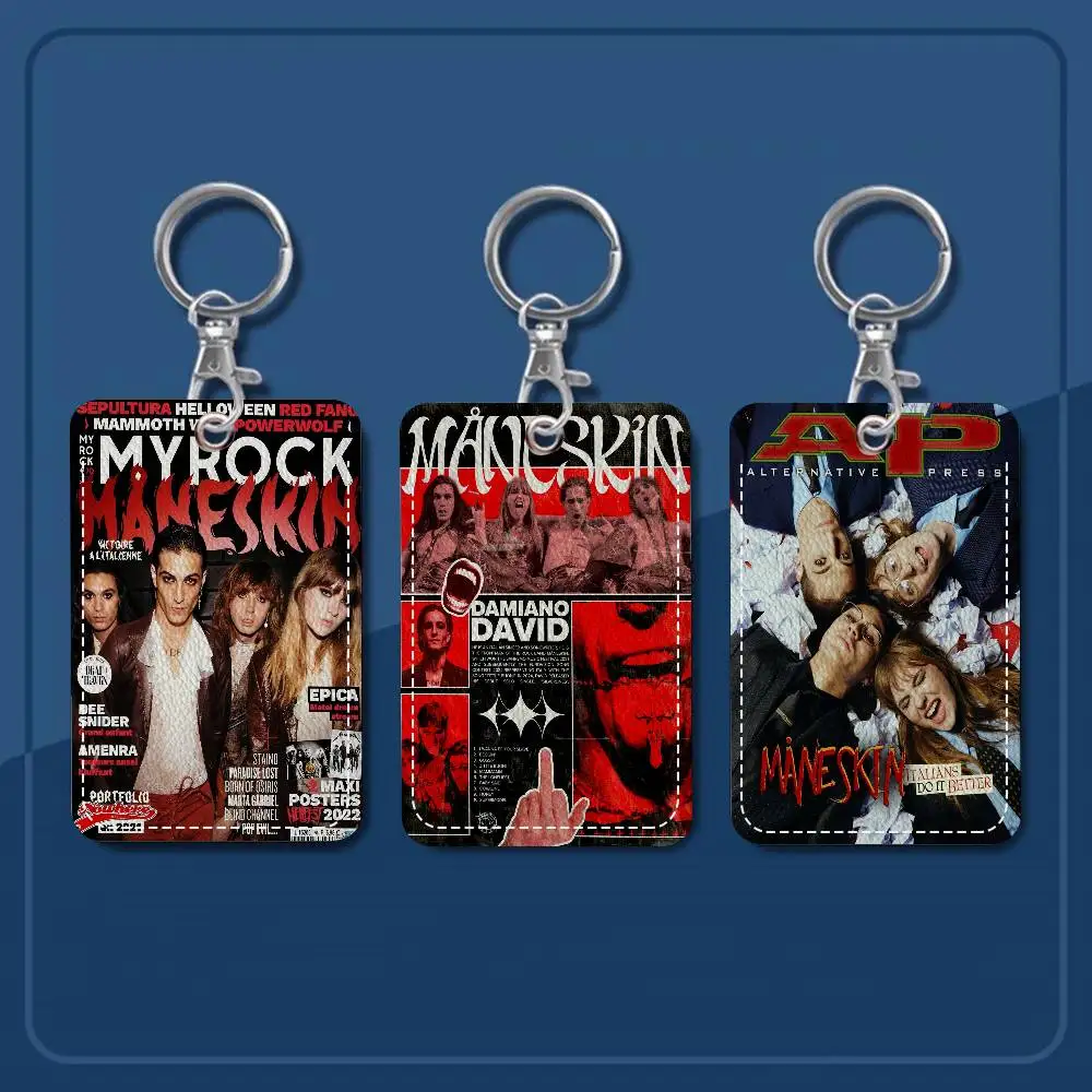 

M-Maneskin Rock Band милый мультфильм интегрированный лифт карта Acc контроль карты брелок защитный чехол подарочный брелок