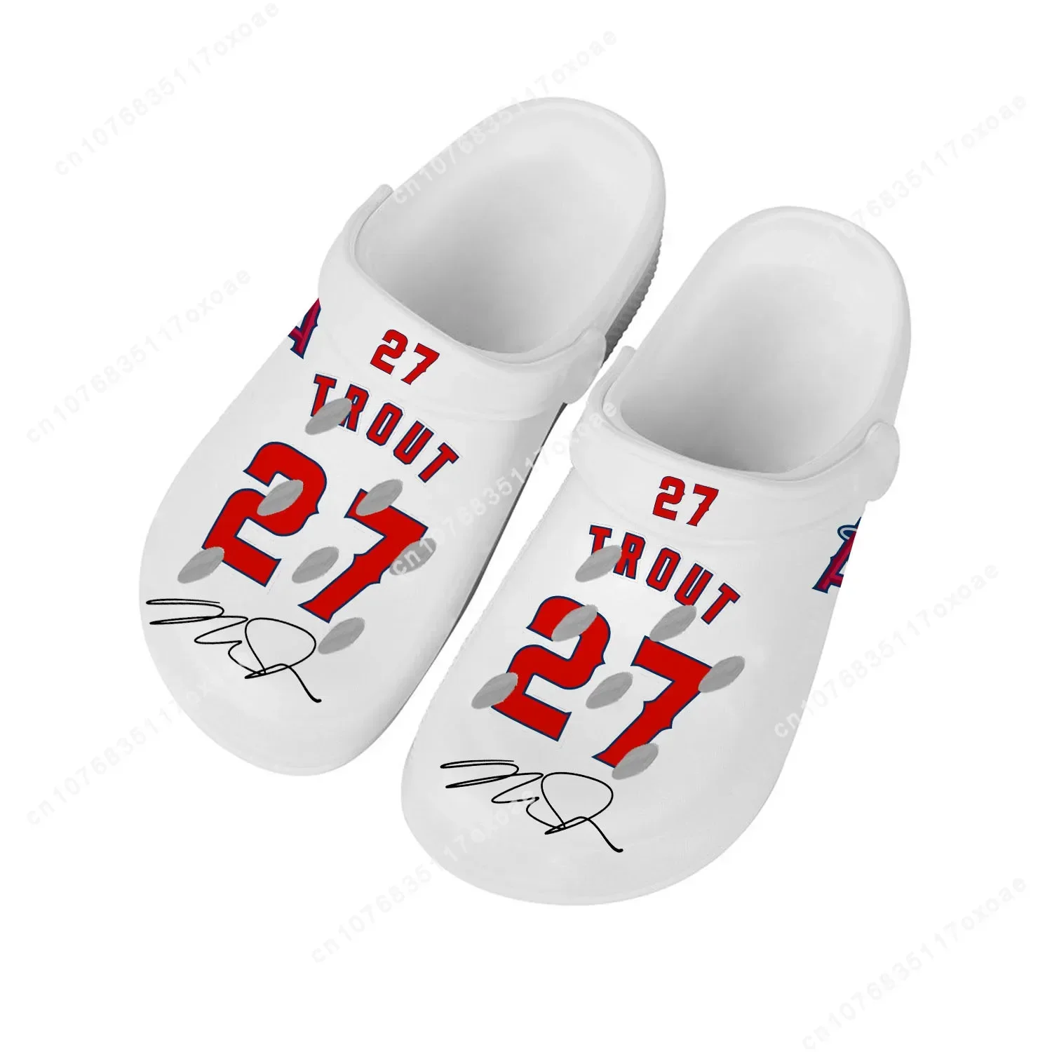 

Los Angeles baseball Home Clog Mens Women Youth Boy Girl Sandals Angels Mike Trout NO 27 America Shoes Custom Shoe Hole Slippers